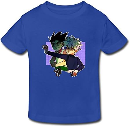 Customize Crew Neck Art Hunter X Hunter Gon &amp; Killua Kids Toddler T Shirts Size 4 Toddler RoyalBlue