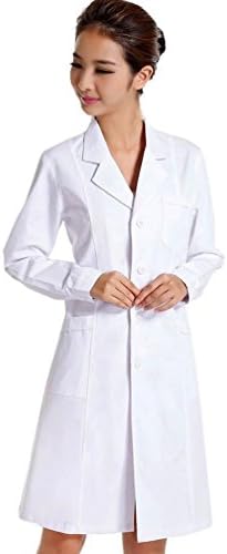 CalorMixs White Unisex 40 Inch Professional Long Coat