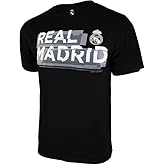 Icon Sports Compatible with Real Madrid Cotton T-Shirt Soccer Tee - Home Black Men Size