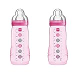 MAM Baby Bottle, Girl, 11 Ounces, 2-Count