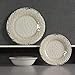 Melamine Dinnerware Set for 4-12pcs Dinnerware Dishes Set for Indoor and Outdoor Use, Dishwasher safe, Unbreakable, Light Grey