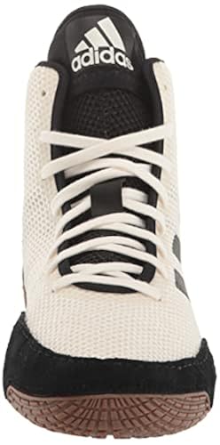 Adidas Men's Tech Fall Wrestling Shoe, Chalk White/Black/Gum