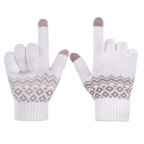 Sholov Handschuhe Winterhandschuhe Touchscreen Handschuhe Damen Gestrickte Warme Handschuhe Winter Spazieren Wandern Arbeiten Freizeit Warmes Winter-Accessoire & Süßes Weihnachtsgeschenk