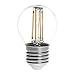 HERO-LED G16-DS-4W-WW27 Dimmable G14/G16 E26/E27 4W Edison Style LED Vintage Antique Filament Bulb, 40W Equivalent, Warm White 2700K, 4-Pack