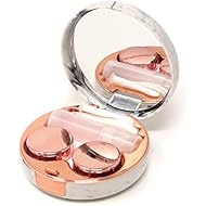 Honbay Fashion Marble Contact Lens Case Portable Contact Lens Box Kit with Mirror (Round)
