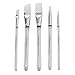 AQUAnaut - Series 997 Deluxe 5-Piece Paint Brush Set Best for Watercolors, Acrylic and Oils, Short Bevel Handles