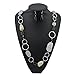 Bocar Fashion Long Chunky Cryastl Beads Necklace and Earrings Set for Women Gift (NK-10076-grey)