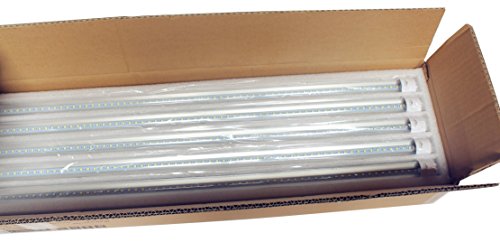 LESON 75W Equivalent T8 4ft G13 LED Tube Light Dual-Ended Powered 22W Cool White 6000K Clear Cover 100-277V Super Brightness 10-Pack - Thumbnail 3