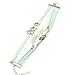 JIAYIQI Charm Pearl Angel Wings Likable Sea Horse Turtle Light Green Cord Bracelet for Women