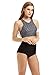 Creabygirls Womens High Waist 2 Piece Bikini Swimsuit Spa Swimsuit (X-Large, Geometry Black)
