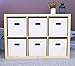 MAX Houser 6 Pack Foldable Fabric Storage Bins with Handles - Ideal for Closet Organization, Bedroom and Nursery（ Beige, 12