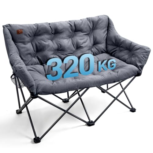 EVER ADVANCED Campingsofa Faltbar 124CM für 2 Personen 320KG Belastbar