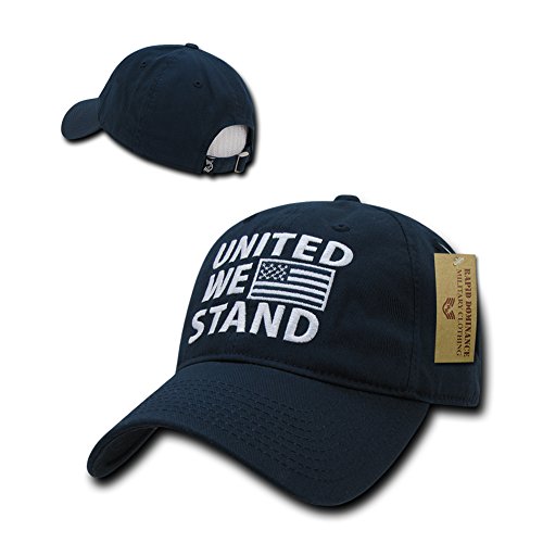 Rapid Dominance Polo Style USA Caps, United We Stand, Navy