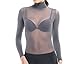 Lupo Women's Second Skin Long Sleeve Turtle Neck Sheer Top, One-Size Antarctic White