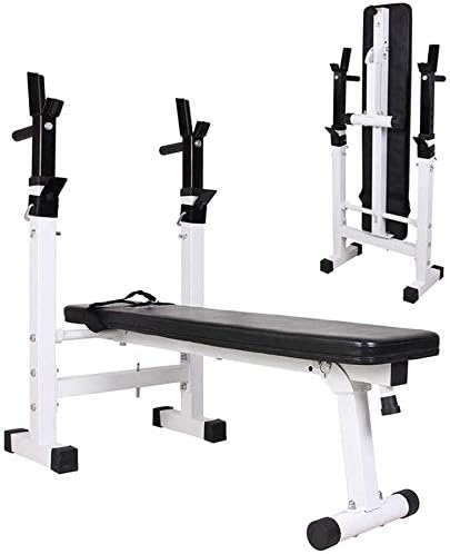 HZC Sit Up Bench Adjustable Folding Weight Bench with Dip Station, Heavy Duty Multi Sit Up Workout Barbell Lifting Chest Press Home Gym Exercise Fitness
