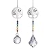 Tree of Life Suncatchers Hanging Crystals for Windows Chakra Prisms Beads Garden Light Catchers Rainbow Maker Ornament Pendant Xmas Wedding Home Decor Pack of 2