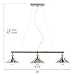 Andante 3 Light Kitchen Island Light Fixture, Brushed Nickel, Linea di Liara LL-P347-BN
