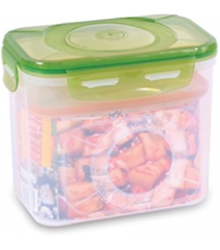 Kimchi 4/5 L Preserving Container, Leak-Proof, Airtight, Preserving Container, Clear Storage Box for Kimchi Press Fermentation, Cucumber Storage Box with Handle