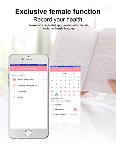 Igemy Sport Tracker, 2019 Smart Watch Fitness Aktivität Herzfrequenz Tracker Blutdruckuhr IP67 (Rosa) – Bild 7