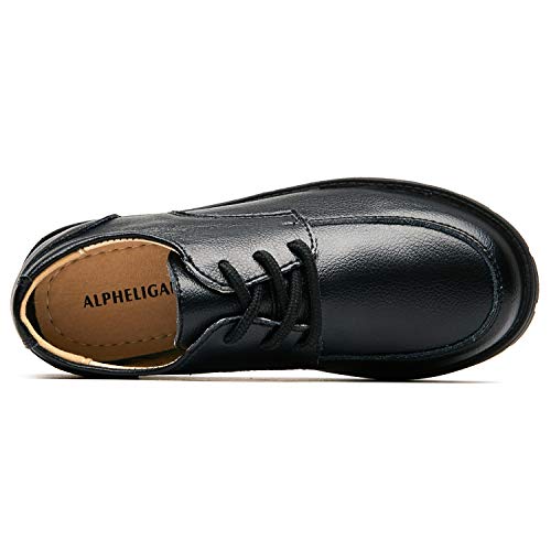 ALPHELIGANCE Kids Boys Dress Oxford Shoes(Toddler/Little Kids/Big Kids) (13 M US Little Kid, Loafer Black-1)