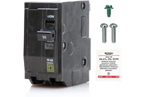 FalconSupply Genuine Square D QO230 Circuit Breaker Kit, 30 Amp (30A) Double Pole (2 Pole), 120/240V AC, 10kAIC, Plug-in Mount for QO Load Centers & Panels, Visi-Trip Indicator, New Replacement