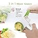 MASTERTOP Cheese Grater- Rotary Grater- Mini Vegetable Slicer, 3 in 1 Stainless Steel Drum for Hard Cheeses, Chocolate and Nuts