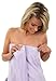 VEAMI Women's Spa Wrap Towel with Snap Closure -Sweet Boysenberry-Medium/Large