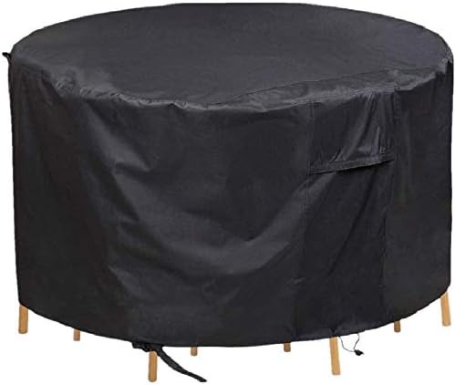 Amazon Com Patioption Patio Furniture Set Covers 600d Waterproof Outdoor Round Table And Chairs Set Heavy Duty Cover Tough Canvas Uv Resistant Dustproof Anti Fading Cover With Storage Bag 62 Diameter