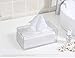 Sooyee Novelty Facial Tissue Dispenser Box Cover Holder Modern Clear Acrylic Rectangle Napkin Organizer for Bathroom, Kitchen and Office Room