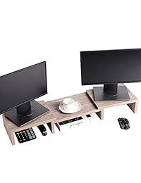 SUPERJARE - Soporte de monitor para ordenador portátil, TV y PC, multifuncional