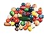School Smart Wooden Beads, 1/2 to 1 Inch, Assorted Shapes and Colors, 1 Pound