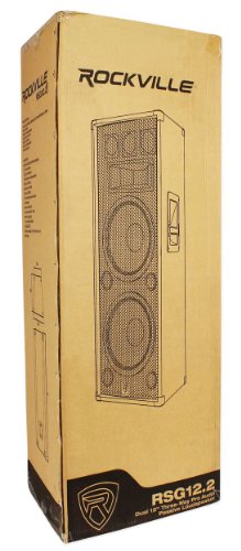 image for Rockville Dual 12” 2000 Watt 3-Way 8-Ohm Passive DJ/Pro Audio PA Spe