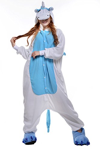 SWEETXIN Halloween Adult Unicorn Pajamas Homewear One Piece Cosplay Costume