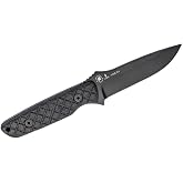 Spartan Blades Spartan-Harsey Fighter, Black &mdash; 6.125" 1095 Cro-Van Fixed Blade Tactical Combat &amp; Utility Knife with Sheath | SBSL006BK