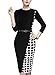 VfEmage Womens Elegant Asymmetric Check Plaid Belted Wear to Work Pencil Dress