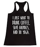 P&B I Just want to Drink Coffee, Save Animals & do Yoga Women's Tank Top