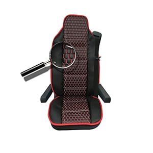 1x zitkussen vrachtwagenstoel zitkussen zwart kunstleer vrachtwagen zitmooi nieuw hoogwaardig