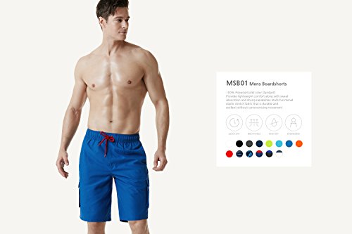 Tesla TM-MSB01-HYL_Large Men's Swimtrunks Quick Dry Water Beach MSB01 - Thumbnail 7