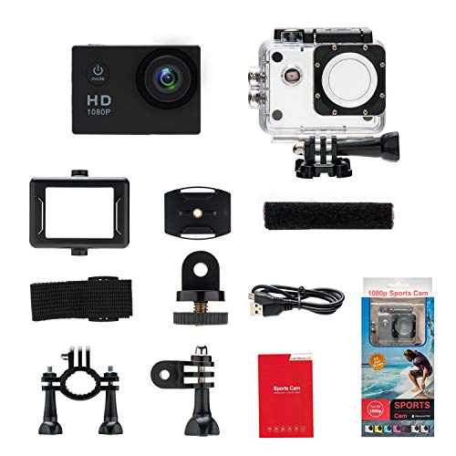 Sports Action Camera Video Camera Waterproof,30M Underwater Action Cameras Waterproof Camcorder with Helmet Mount Accessories - Thumbnail 4