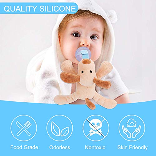 image for Angloria Baby Detachable Stuffed Animal for Pacifier Holder, Soft Plus