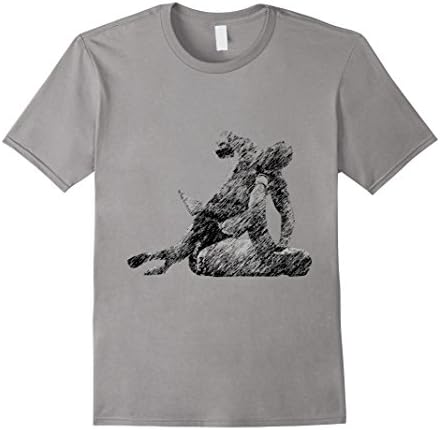 Mens HayHam Mixed Martial Arts MMA T-Shirt Ground and Pound Medium Slate
