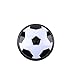 MMOO Air Power Soccer Children Toys Training Football Indoor Outdoor Disk Hover Ball Game with Foam Bumpers and Light Up LED Lights Black