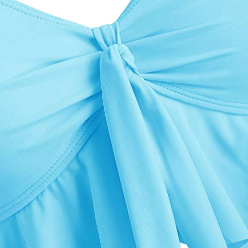 Yezijin_Swimsuit Swimsuits for Women Two Pieces, YEZIJIN Women Two Pieces Bathing Suits Top Ruffled with High Waisted Bottom Bikini Set - Thumbnail 2