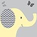 Mini Yellow Gray, Jungle Animal Wall Decals, Jungle Stickers for Baby Rooms