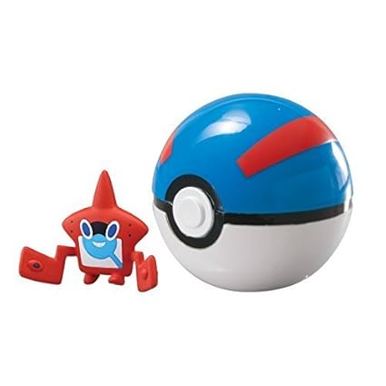 Pokemon - Pokeball für unterwegs T18532 Pokemonfigur Rotom-Pokédex / Rotomdex im Superball