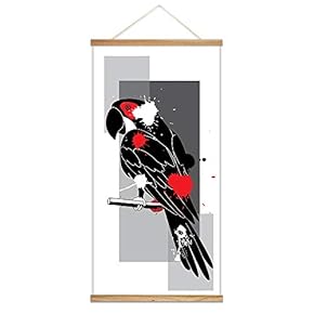 Hanging Poster with NO Mangetic Wood Frames Ink Abstract Animals Home Wall Canvas Prints Ready to Hang - 18"x36"