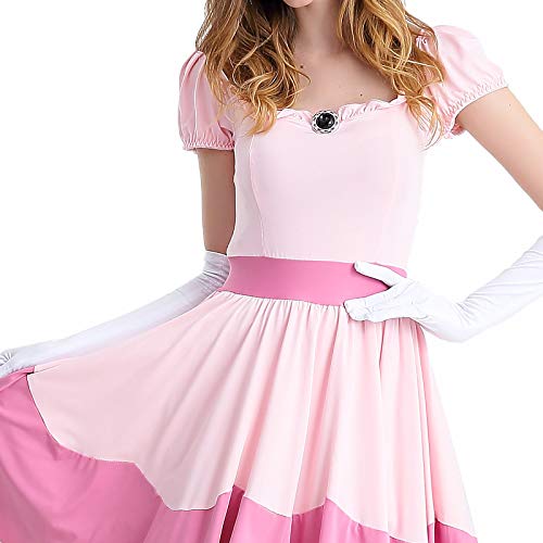 strapless open back dress Pink Princess Dress Adult, Halloween Costumes Woman
