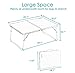 SUPERJARE Lap Table, Laptop Bed Tray Table with Foldable Legs, Bed Desk, Portable Mini Picnic Table, Folds in Half with Inner Storage Space-Dark Gray