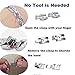 Wearlizer Compatible for with Alta Bands Small Silver Rose Gold Alta hr Women Metal Replacement Bands Accessories Straps Bracelet Bangle Wrist Bands Small/Large (Gold+Silver)
