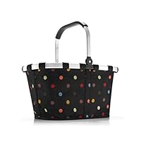 reisenthel Carrybag Fabric Picnic Tote, Sturdy Lightweight Basket for Shopping and Storage, Dots